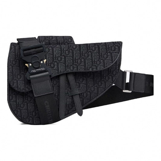 Oblique Jacquard Saddle Bag