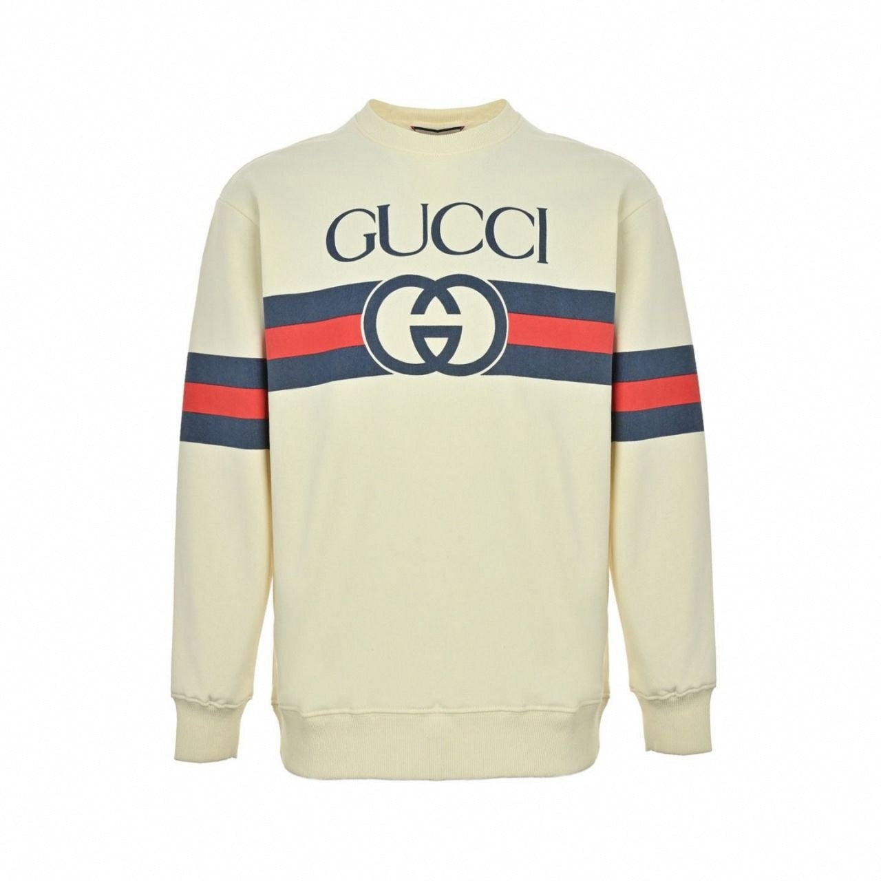 Web Stripe & Interlocking G Crewneck Sweatshirt