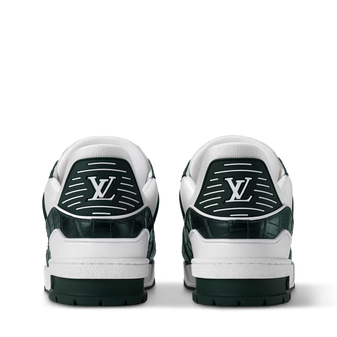 Forest Croc-Embossed LV Trainer