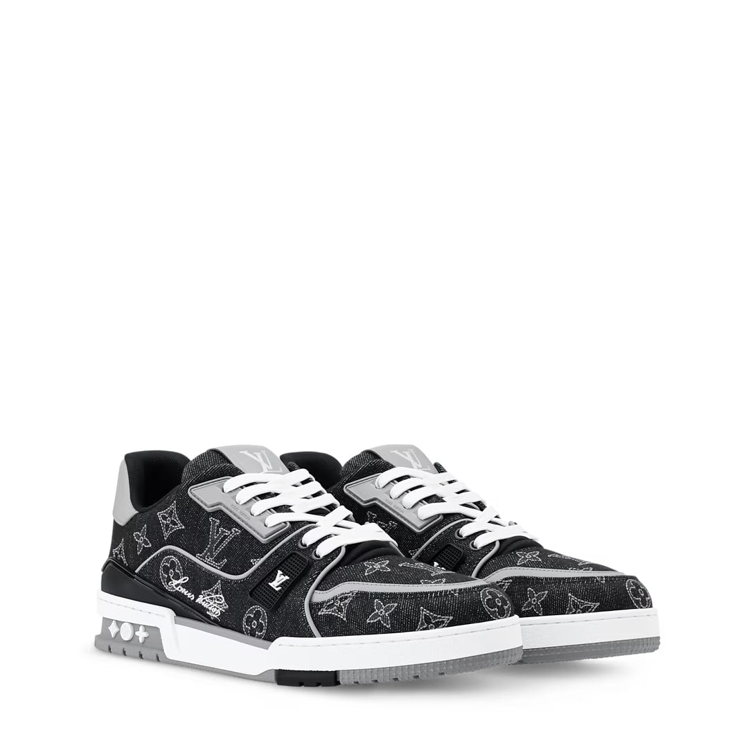 Graphite Monogram Denim LV Trainer