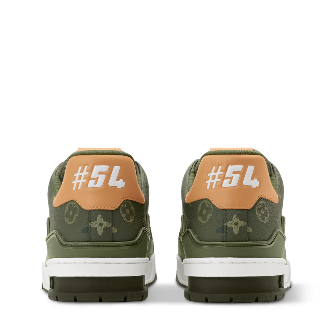 Olive Calfskin & Monogram Canvas LV Trainer