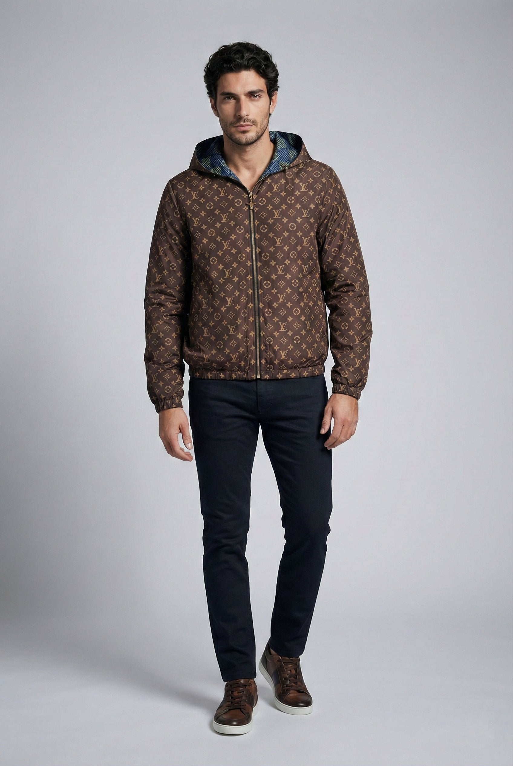 Reversible Damier & Monogram Windbreaker – HauteRoma