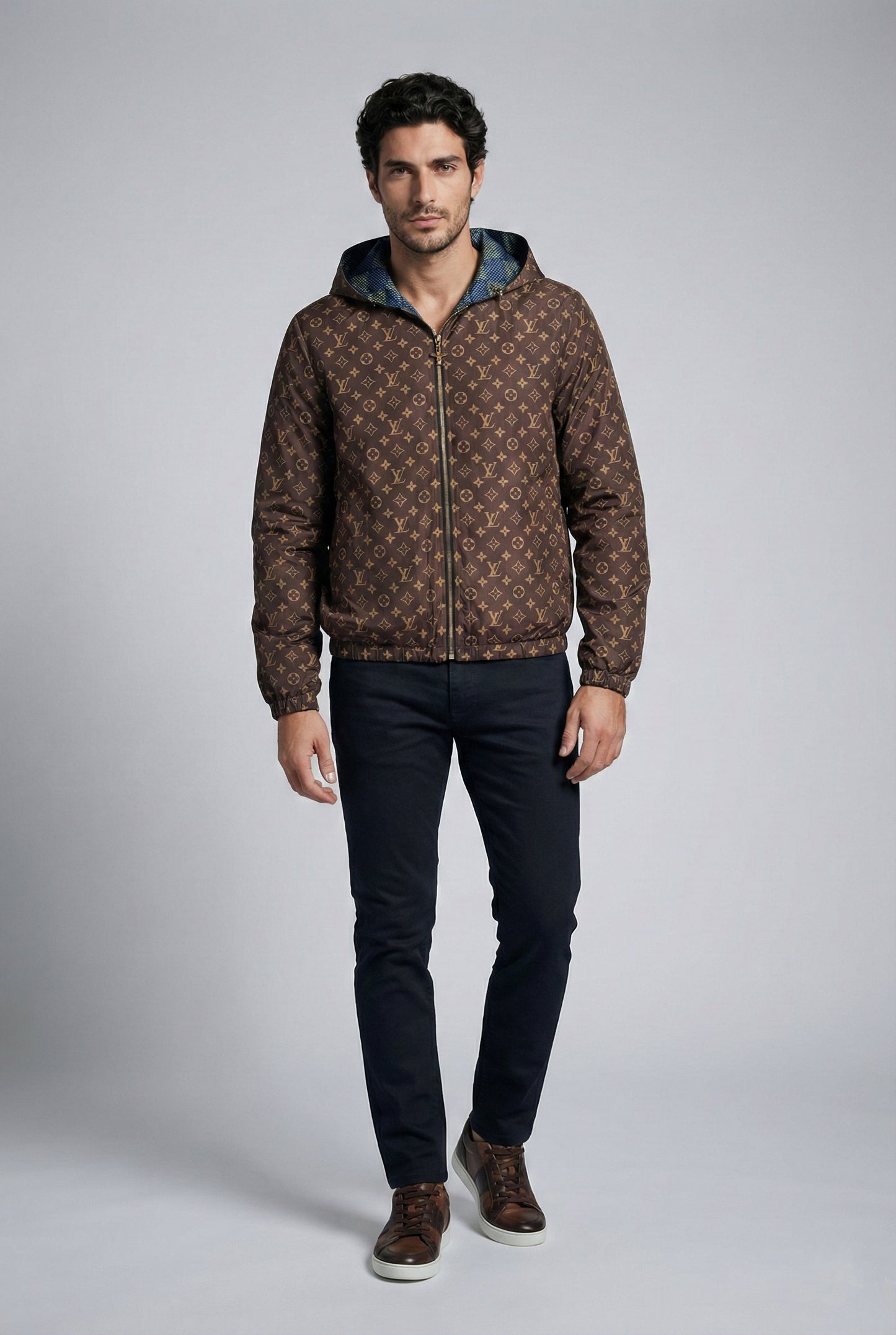 Reversible Damier & Monogram Windbreaker