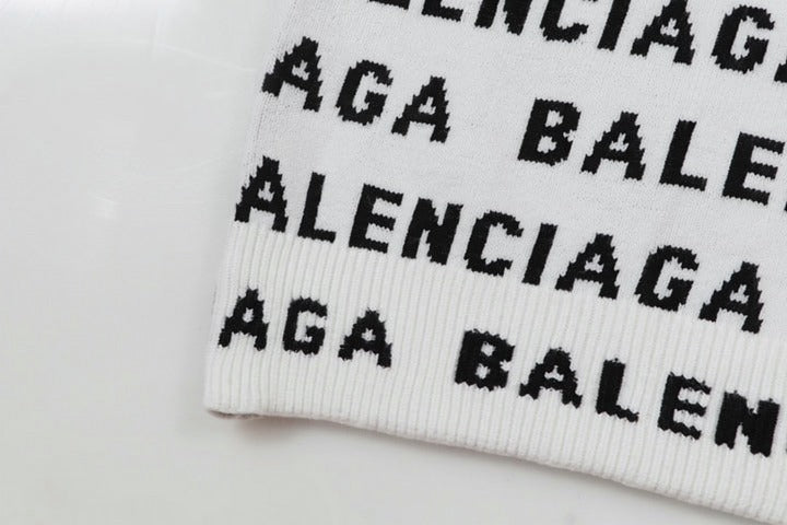Allover Logo Diagonal Intarsia Knit Crewneck
