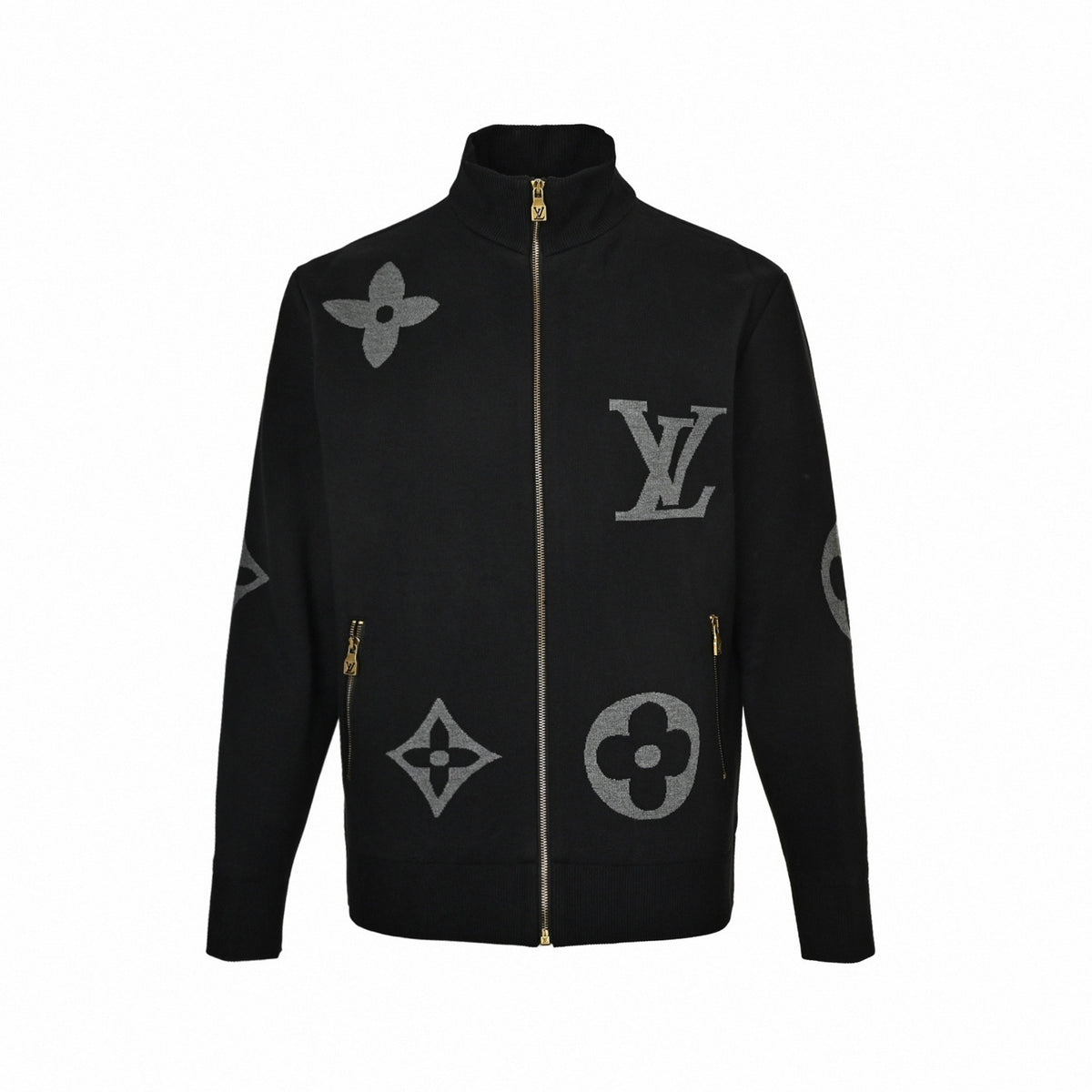 Giant Monogram Full-Zip Knit Jacket